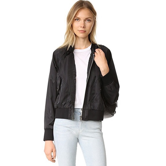 Free People Jackets & Blazers - Free People Black Bomber Jacket - Great Condition